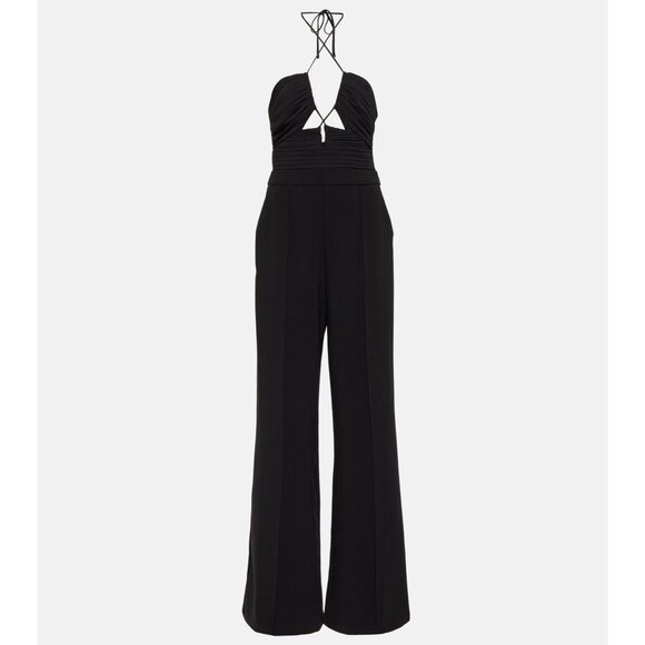 SIMKHAI Gala Plisse Cut Out Jumpsuit in Black 2 Small New Womens Outfit - Picture 11 of 17